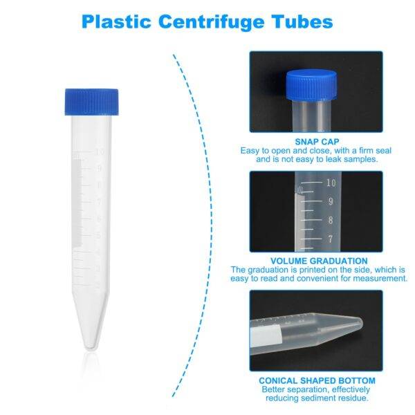 10ml Centrifugal Tubes with Leak-Proof Caps – 100pcs/ Bag