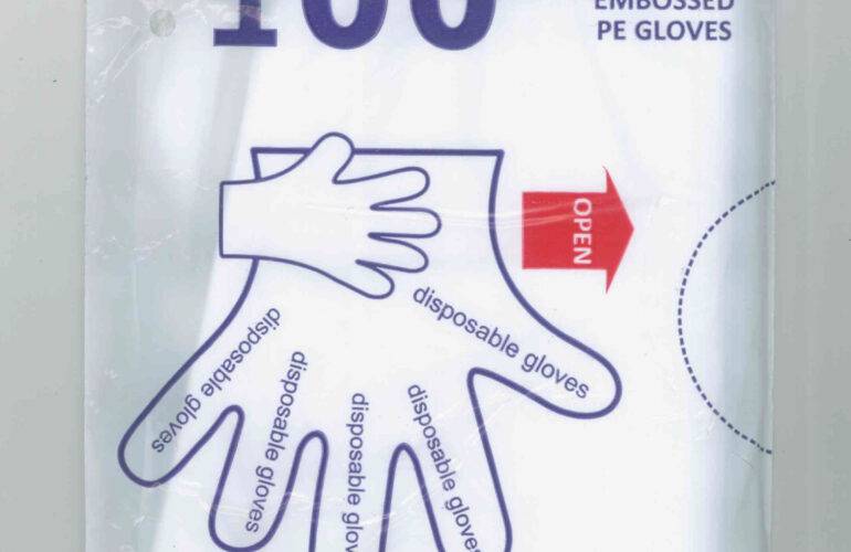 disposable gloves polythene 100 pcs / box